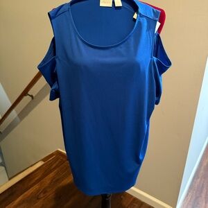 Chico's Blue Cold Shoulder Top - Size 1